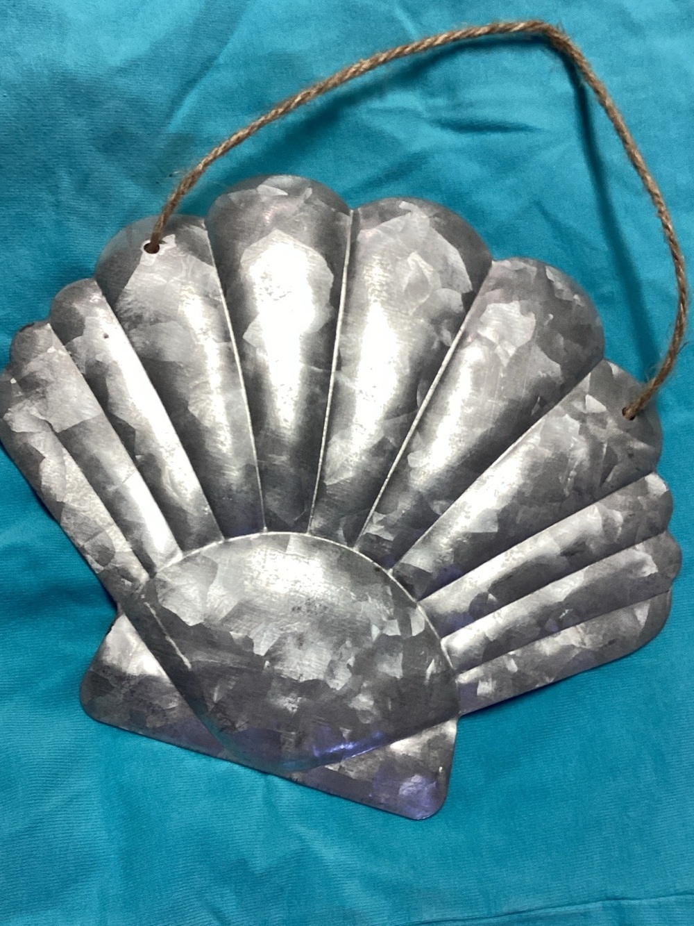 Metal Shell Wall Hanging - Silver Decorative Accent